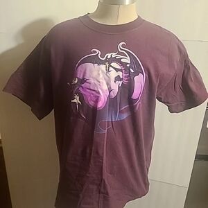 MALEFICENT VTG XL SHIRT WALT DISNEY WORLD VILLAINS DRAGON PURPLE SLEEPING BEAUTY